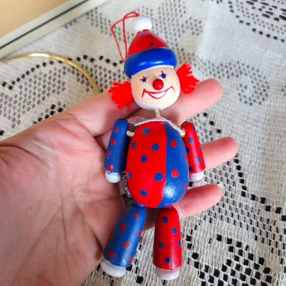 Vintage Christmas clown ornament with posable legs from Ebeling & Reuss - Picture 1 of 4